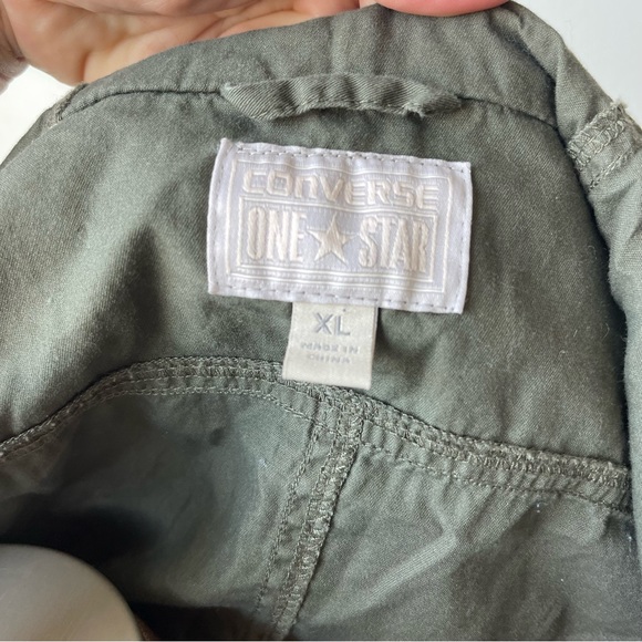 Converse one star utility military style woman’s jacket military green - Picture 5 of 7